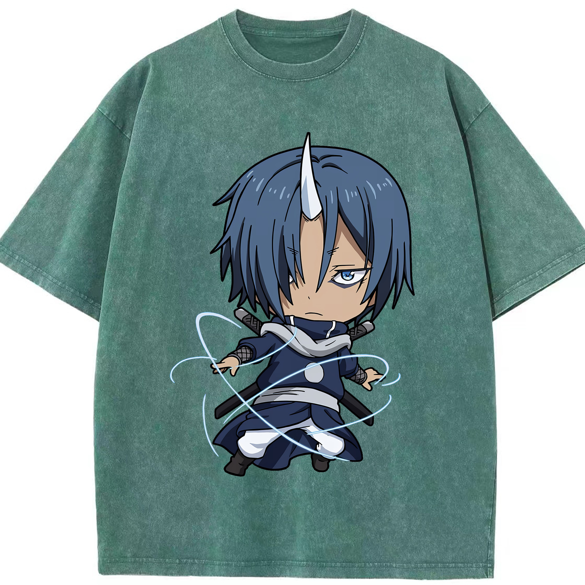 （画像用） 転スラ Regarding Reincarnated to Slime 綿100% ヴィンテージ風 半袖Tシャツ（フロントプリント）